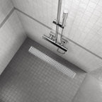 Ralo de duche em aço inoxidável - design quadrados R7