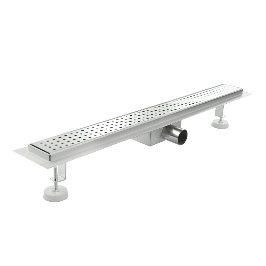 Ralo de duche em aço inoxidável - design quadrados R7