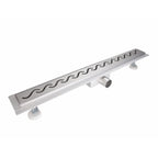 Ralo de duche em aço inoxidável - design ondas R6