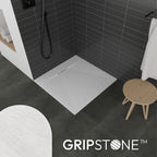 POLAR - Base de duche branca antiderrapante, resistente, duradouro e fácil de limpar - Inc. sifão