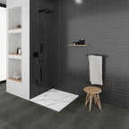 POLAR - Base de Duche Carrara Antiderrapante, Resistente, Duradouro e Fácil de Limpar - Inc. sifão