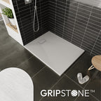 BOREAL - Base de Duche Branca Antiderrapante, Resistente, Duradouro e Fácil de Limpar - Inc. sifão