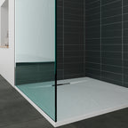 POLAR - Base de duche branca antiderrapante, resistente, duradouro e fácil de limpar - Inc. sifão