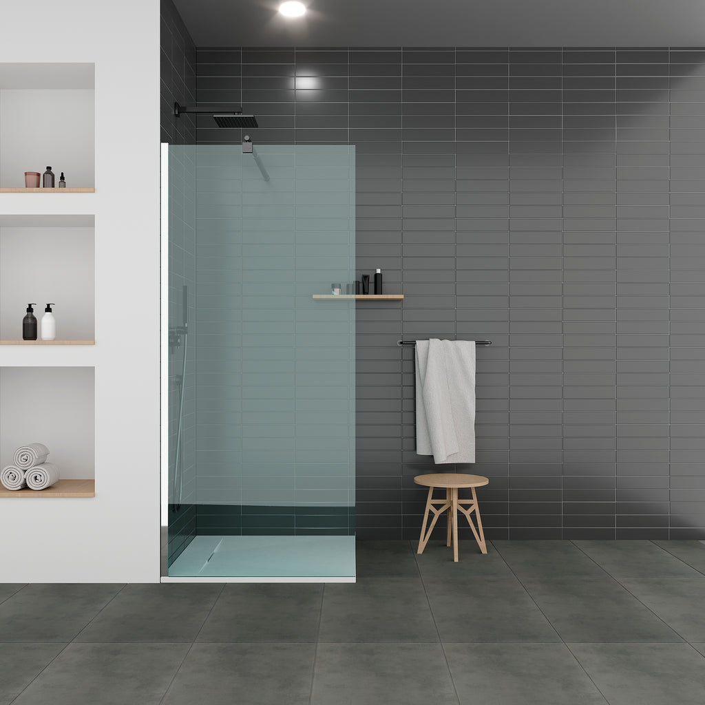 POLAR - Base de duche branca antiderrapante, resistente, duradouro e fácil de limpar - Inc. sifão