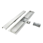 Ralo de duche retangular em aço inoxidável ultraplano 50cm - 120cm Modelo R1