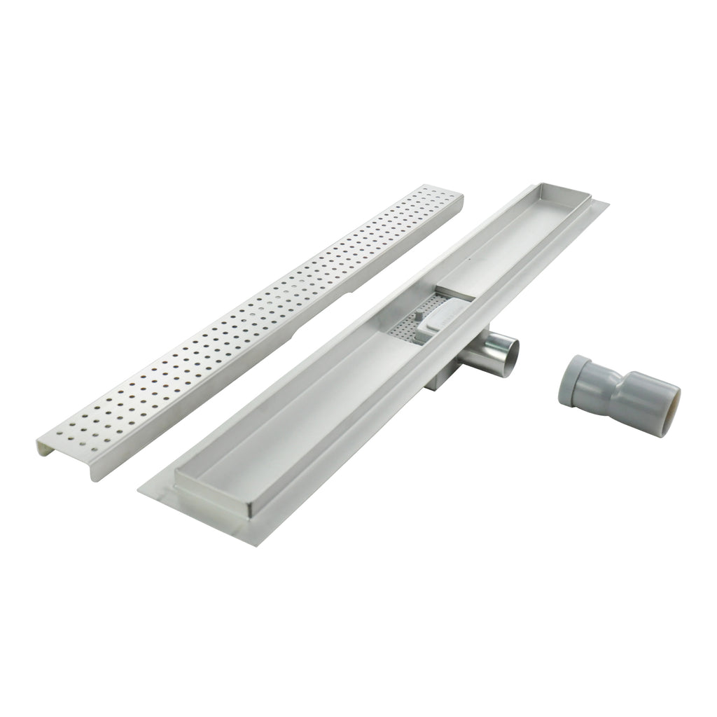 Ralo de duche em aço inoxidável - design quadrados R7