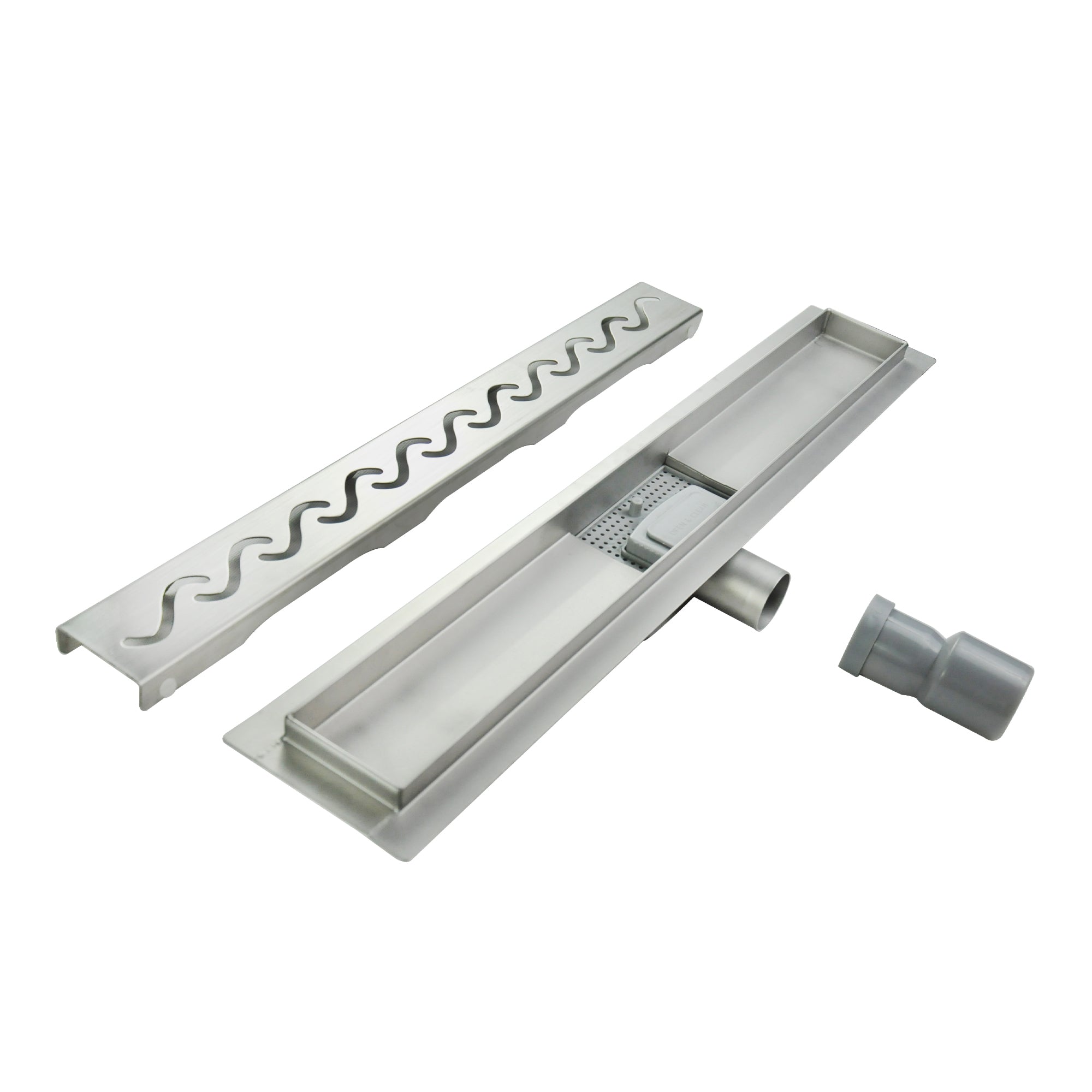 Ralo de duche em aço inoxidável - design ondas R6