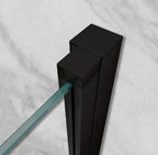 MATILDE - Cabine de duche de entrada de canto com portas dobráveis em vidro temperado e perfis preto