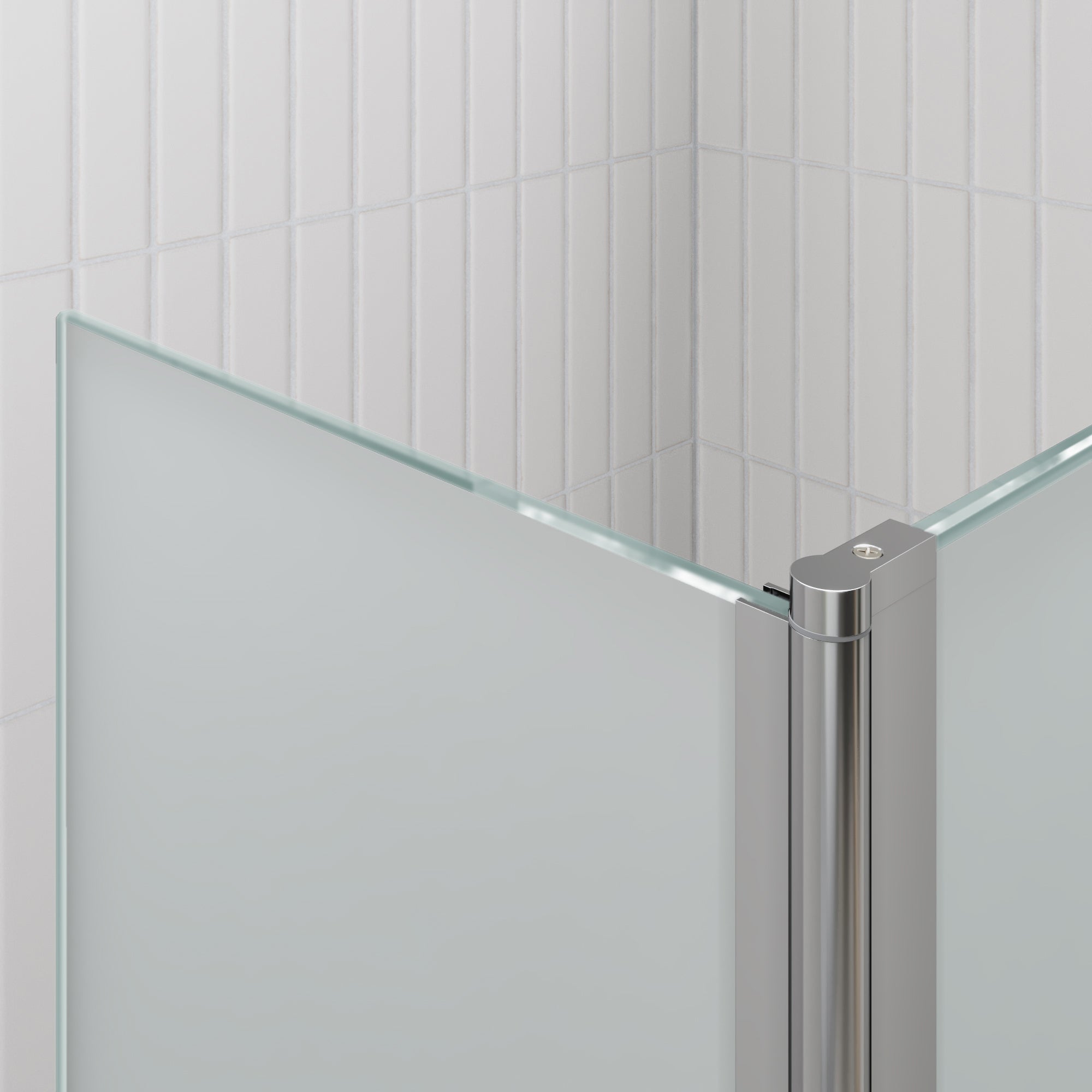 Extensão Giratória 40 cm para Divisória de Duche Walk-In | Vidro Temperado 10 mm, Proteção Salpicos