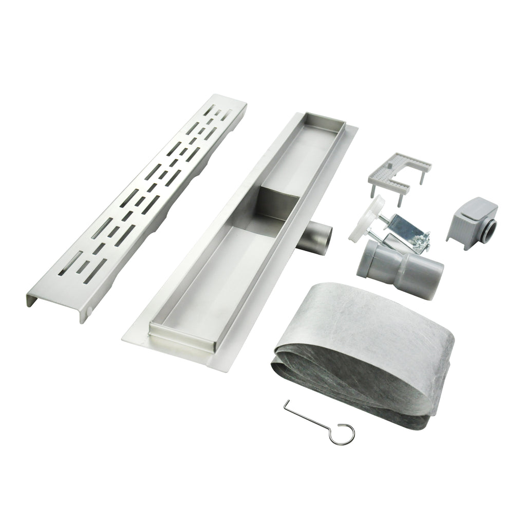 Ralo de duche em aço inoxidável - design quadrados R8