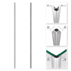 Perfil de Esquina Walk-In em Alumínio Cromado - Vários Tamanhos