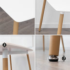 Conjunto de Mesa e Cadeiras Felicia Hemans, Estrutura Metálica Efeito Madeira