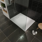 BOREAL - Base de Duche Branca Antiderrapante, Resistente, Duradouro e Fácil de Limpar - Inc. sifão