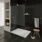 BOREAL - Base de Duche Branca Antiderrapante, Resistente, Duradouro e Fácil de Limpar - Inc. sifão