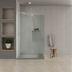 BOREAL - Base de Duche Cinzenta Antiderrapante, Resistente, Duradouro e Fácil de Limpar - Inc. sifão