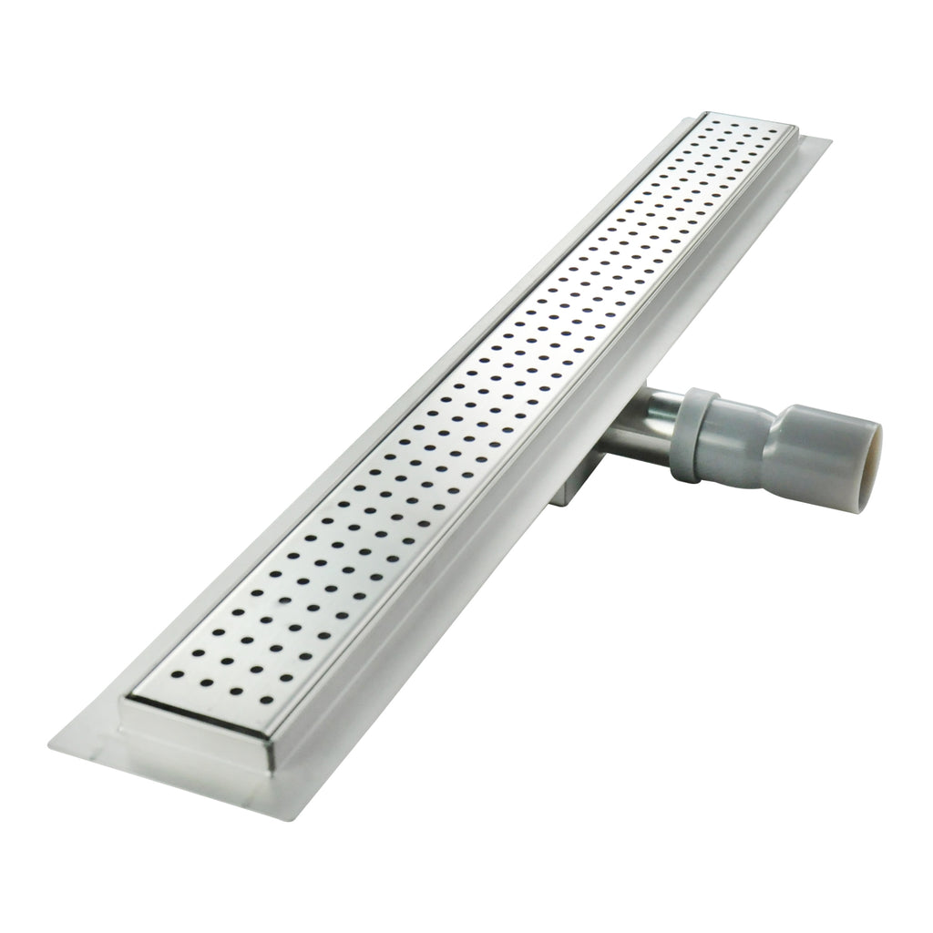 Ralo de duche em aço inoxidável - design quadrados R7