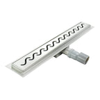 Ralo de duche em aço inoxidável - design ondas R6