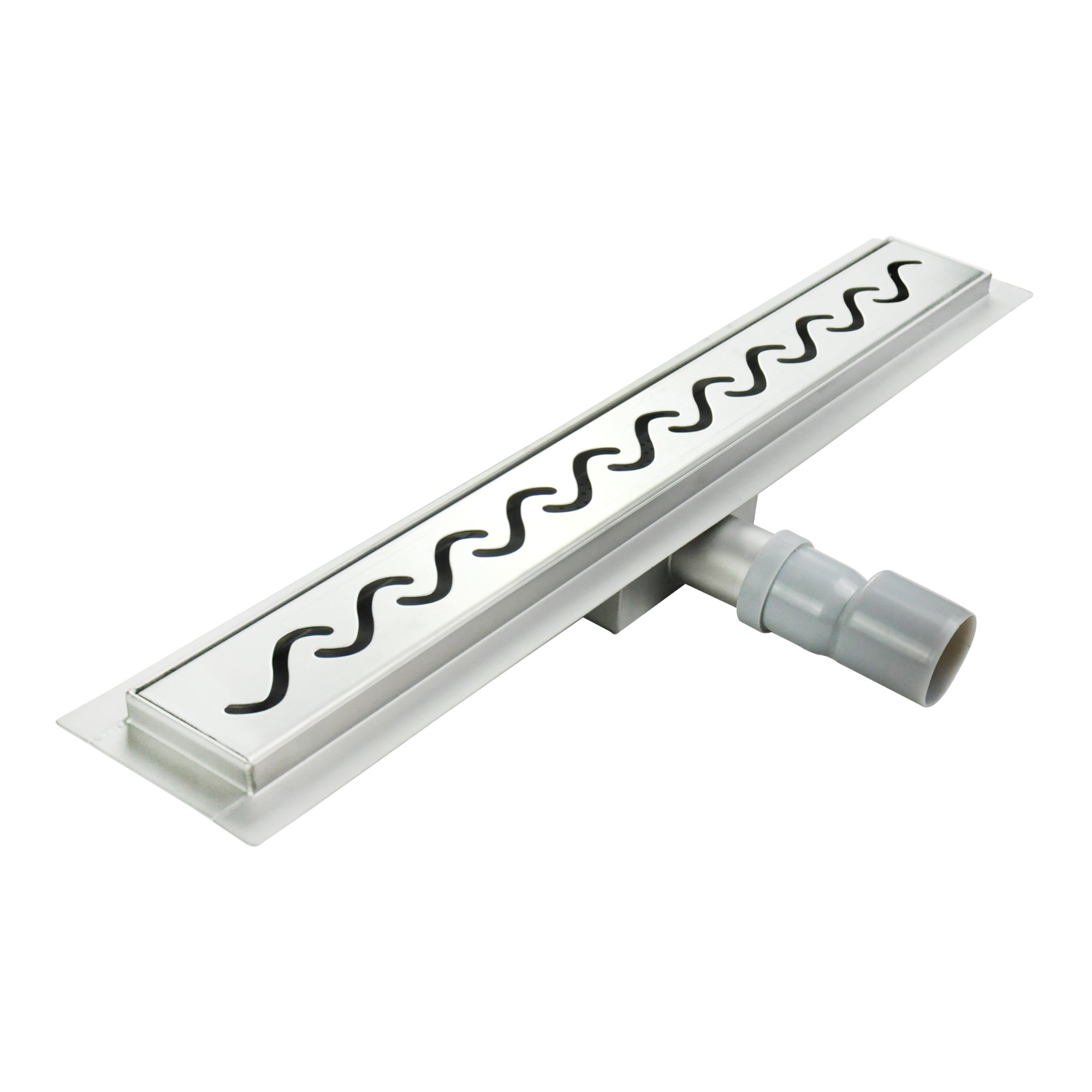 Ralo de duche em aço inoxidável - design ondas R6