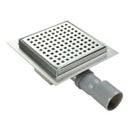 Ralo de duche quadrado em aço inoxidável ultra plano - 4 tamanhos Q5, prateado