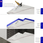 POLAR - Base de Duche Carrara Antiderrapante, Resistente, Duradouro e Fácil de Limpar - Inc. sifão