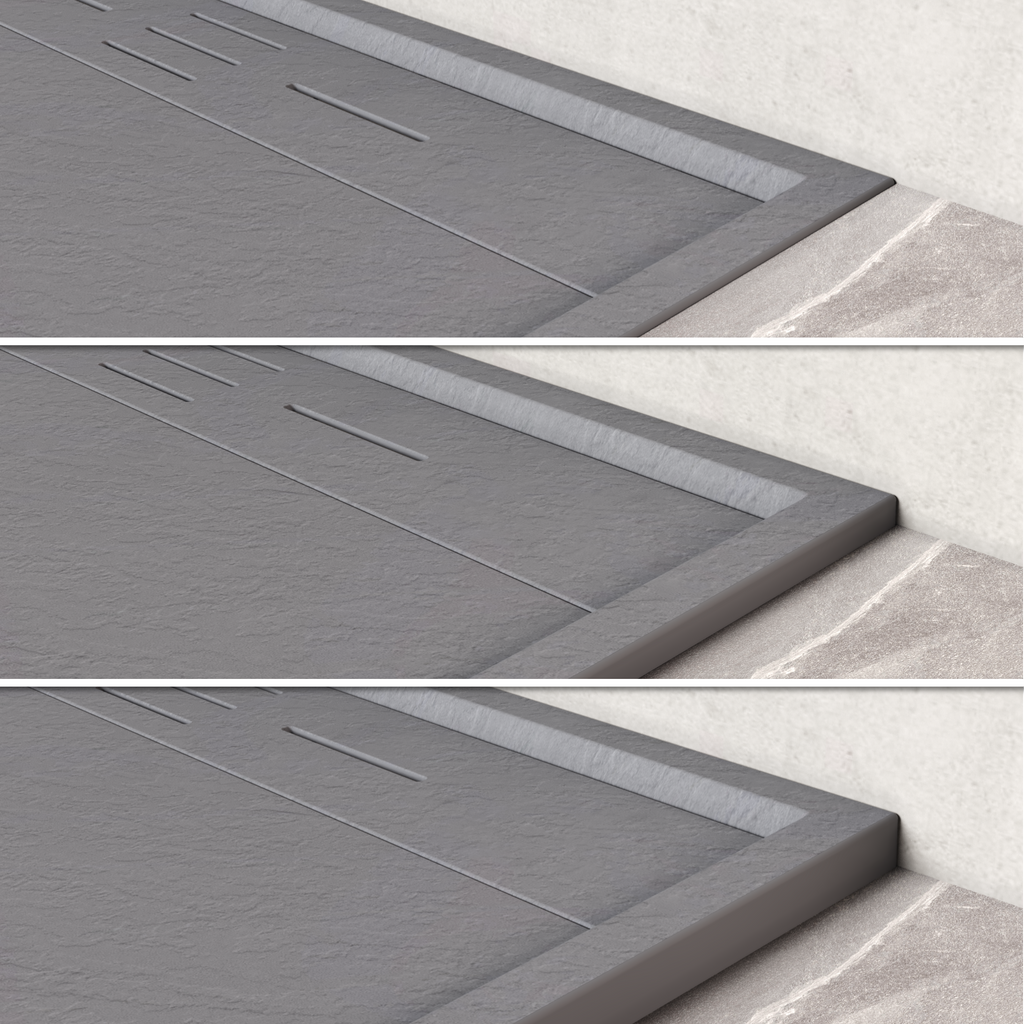 HIEMAL - Base de Duche Cinzenta Antiderrapante, Resistente, Duradouro e Fácil de Limpar - Inc. Sifão