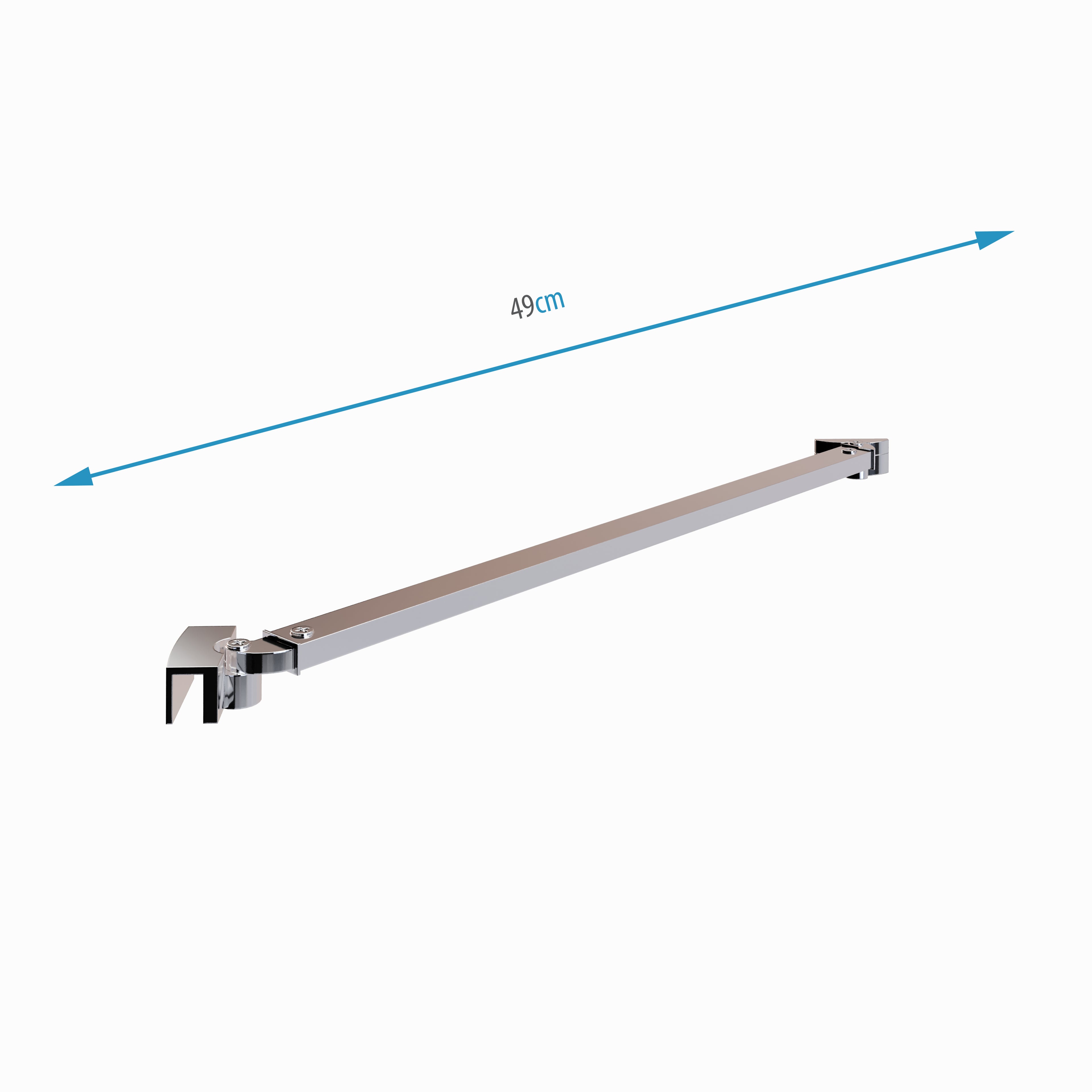 Barra estabilizadora ajustável para Walk in de aplicação na parede - 25M