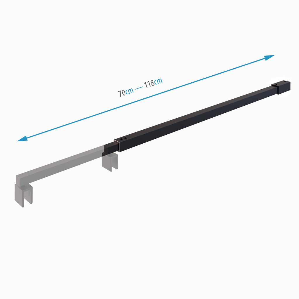 Barra estabilizadora ajustável para Walk in de aplicação na parede - 22BM