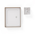 SHIMMER - Base de Duche Branca Smooth Acrílica, Textura Lisa, Extraplana 5cm, Sifão e Válvula Incluídos