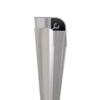 Perfil de Esquina Walk-In em Alumínio Cromado - Vários Tamanhos