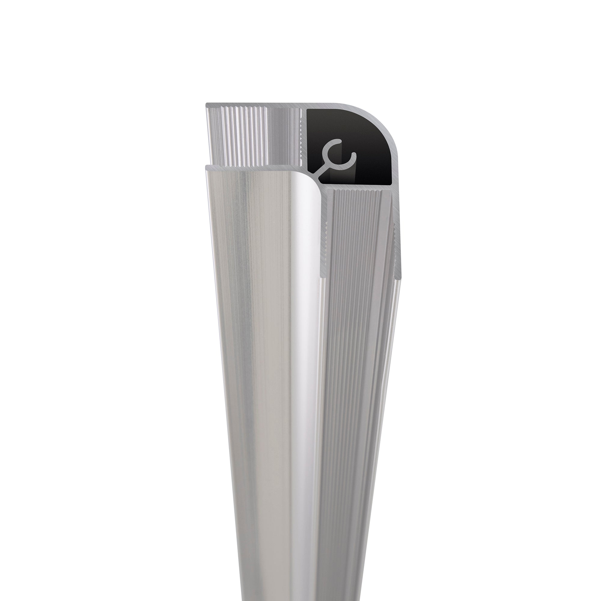 Perfil de Esquina Walk-In em Alumínio Cromado - Vários Tamanhos