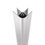 Perfil de Esquina Walk-In em Alumínio Cromado - Vários Tamanhos