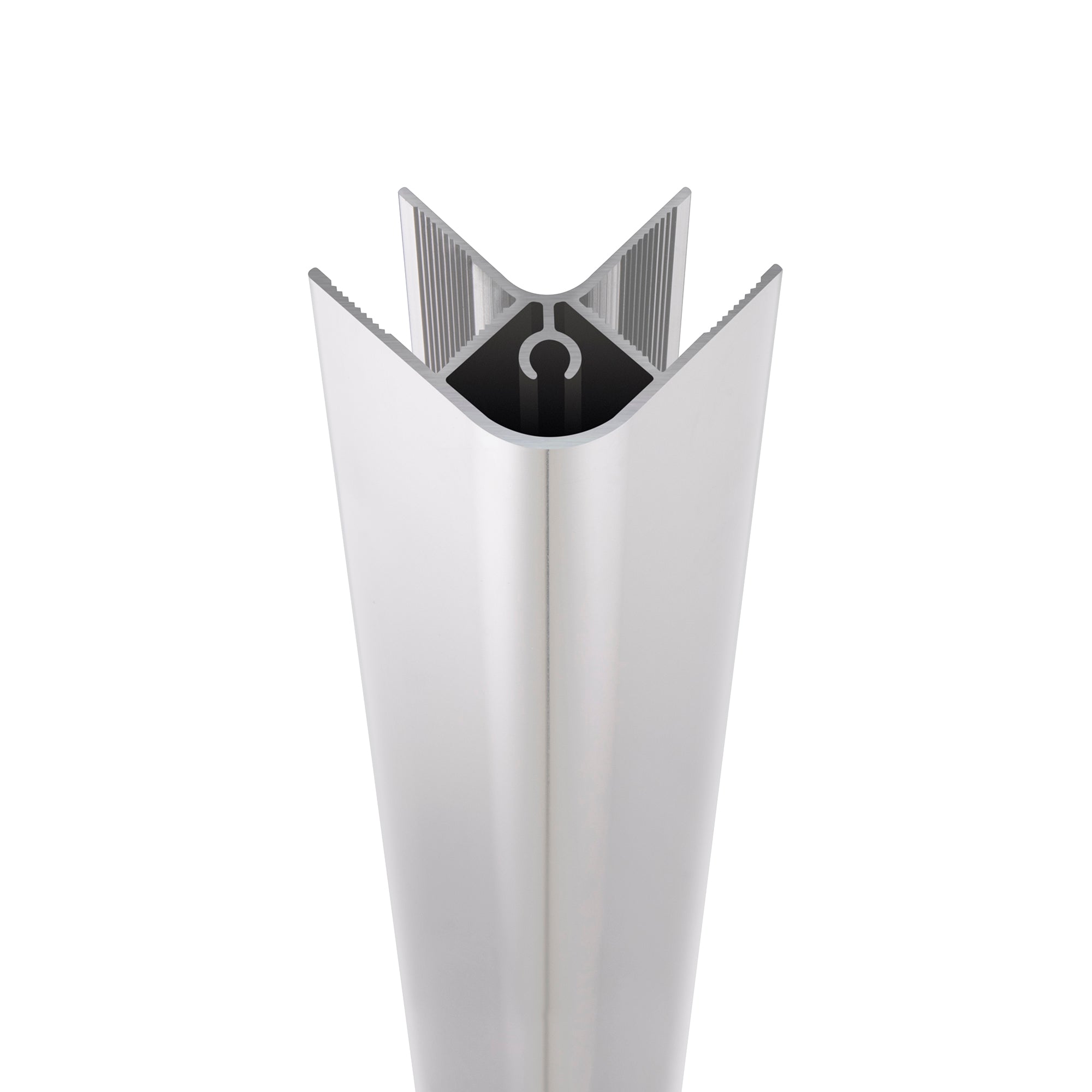 Perfil de Esquina Walk-In em Alumínio Cromado - Vários Tamanhos