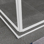 KAYLEE - Cabine de duche reversível com portas deslizantes, perfil cromado e vidro temperado transparente de 6mm