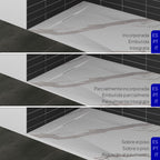 POLAR - Base de Duche Carrara Antiderrapante, Resistente, Duradouro e Fácil de Limpar - Inc. sifão