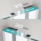 KAYLEE - Cabine de duche reversível com portas deslizantes, perfil cromado e vidro temperado transparente de 6mm