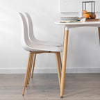 FELICIA - Mesa de jantar 120x70x74,5 cm – Estrutura metálica efeito madeira, pés antiderrapantes, montagem fácil