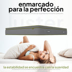 LUSTER - Colchão híbrido com molas ensacadas e espuma de alta densidade