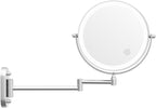 Espelho de Barbear /Maquilhagem Recarregável com LED, Aumento 5X, Rotação 360º