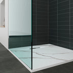 POLAR - Base de Duche Carrara Antiderrapante, Resistente, Duradouro e Fácil de Limpar - Inc. sifão