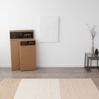 FELICIA - Mesa de jantar 120x70x74,5 cm – Estrutura metálica efeito madeira, pés antiderrapantes, montagem fácil