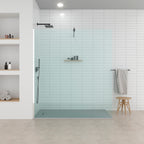 POLAR - Base de duche cinzenta antiderrapante, resistente, duradouro e fácil de limpar - Inc. sifão