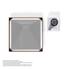 BOREAL - Base de Duche Cinzenta Antiderrapante, Resistente, Duradouro e Fácil de Limpar - Inc. sifão