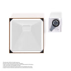 BOREAL - Base de Duche Branca Antiderrapante, Resistente, Duradouro e Fácil de Limpar - Inc. sifão