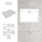 SHIMMER - Base de Duche Branca Smooth Acrílica, Textura Lisa, Extraplana 5cm, Sifão e Válvula Incluídos