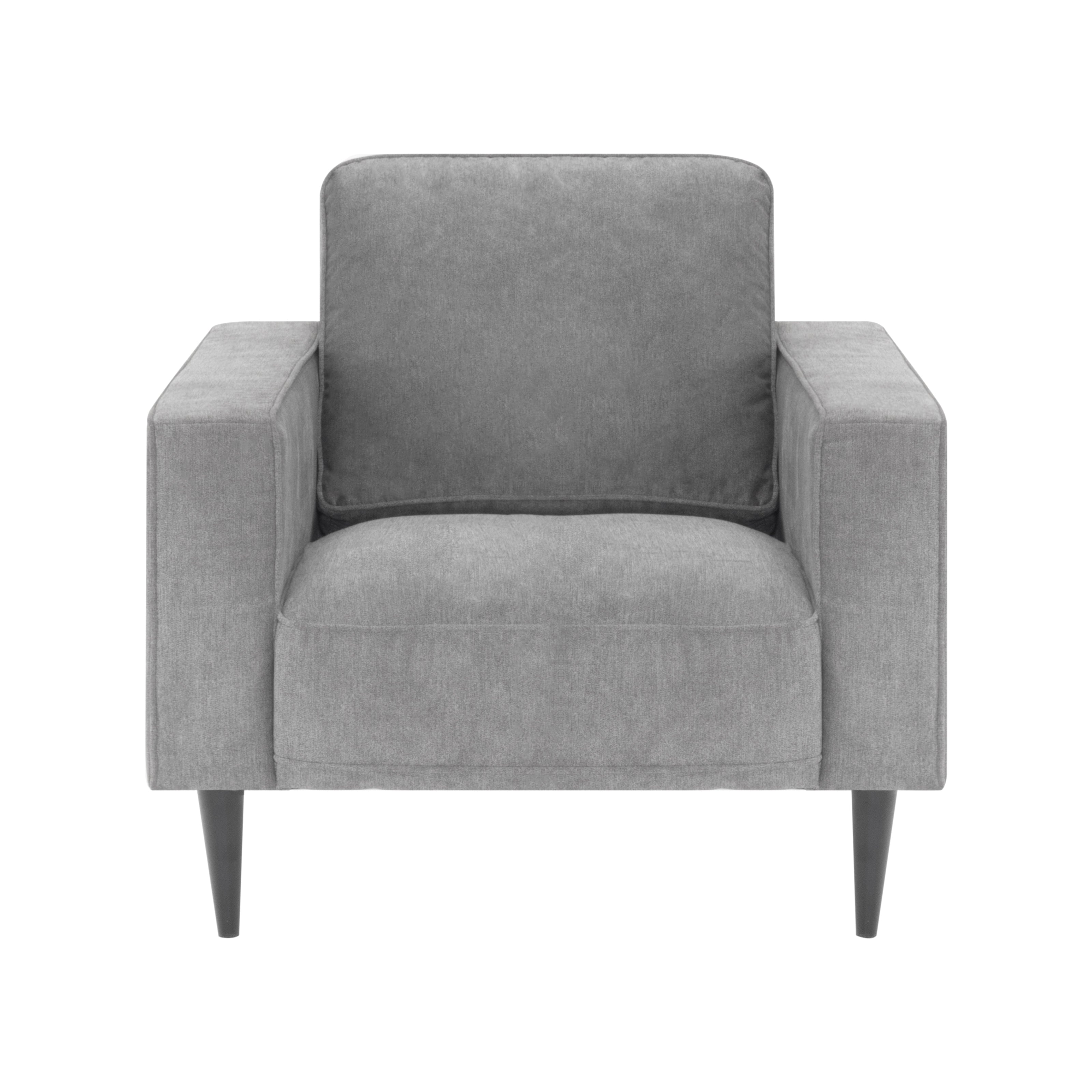 ANTHONY – Sofá de design moderno em poliéster cinzento (1 a 3 lugares)