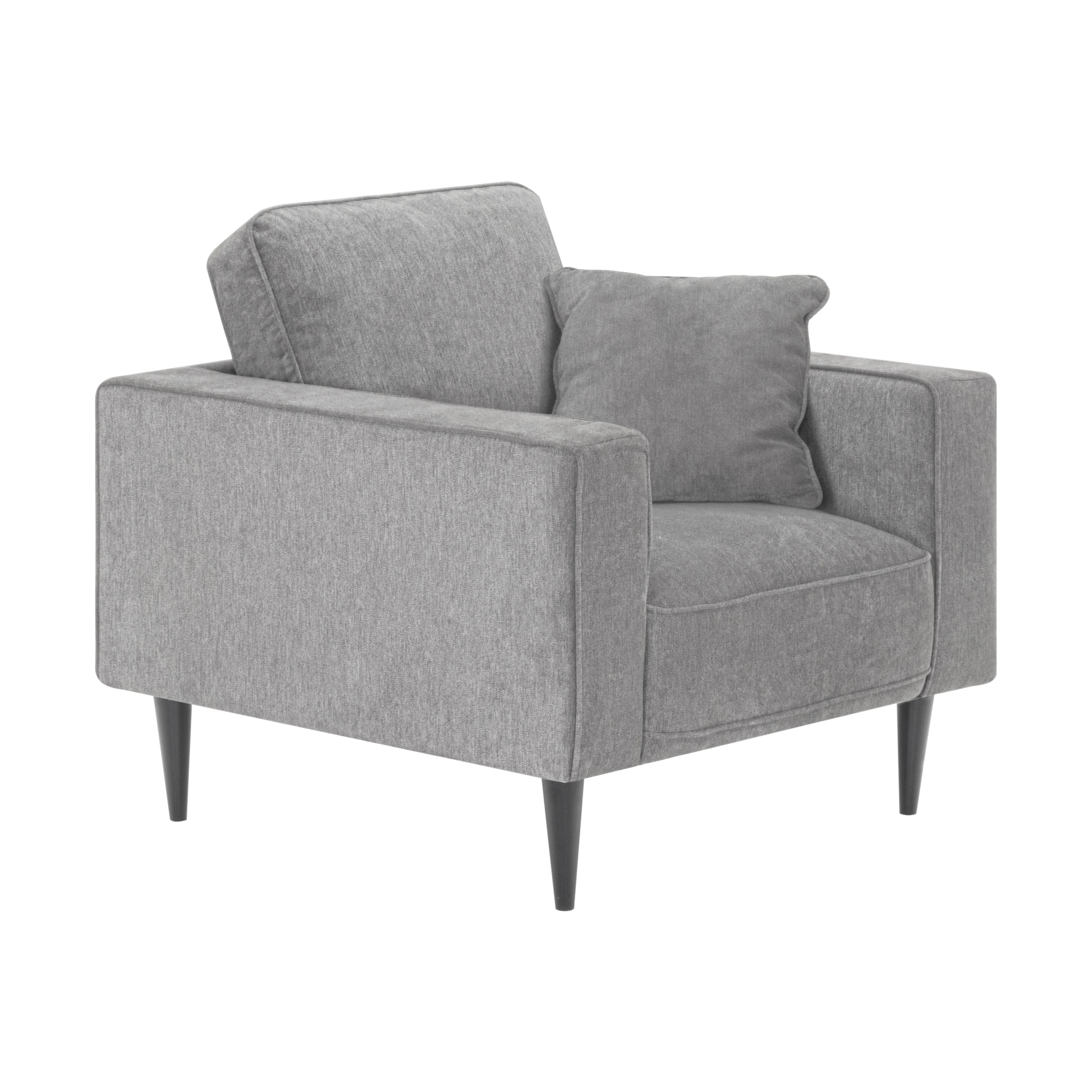 ANTHONY – Sofá de design moderno em poliéster cinzento (1 a 3 lugares)