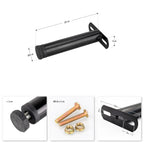 Pé Metálico de Apoio em T (Preto), 20 cm, Regulável, para Móveis, Estrados e Camas