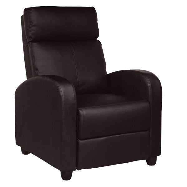CINEMA - Cadeirão reclinável preto e castanho