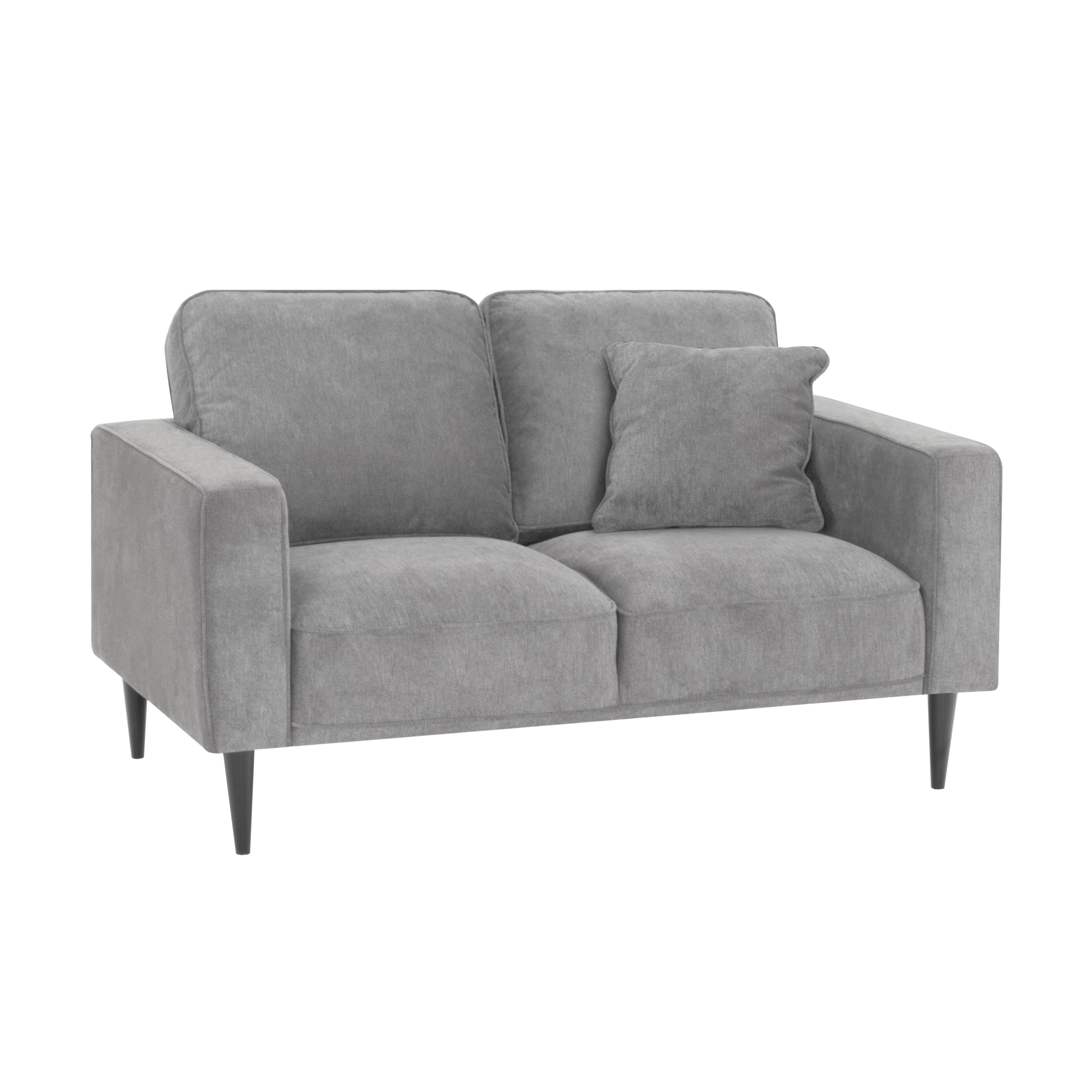 ANTHONY – Sofá de design moderno em poliéster cinzento (1 a 3 lugares)