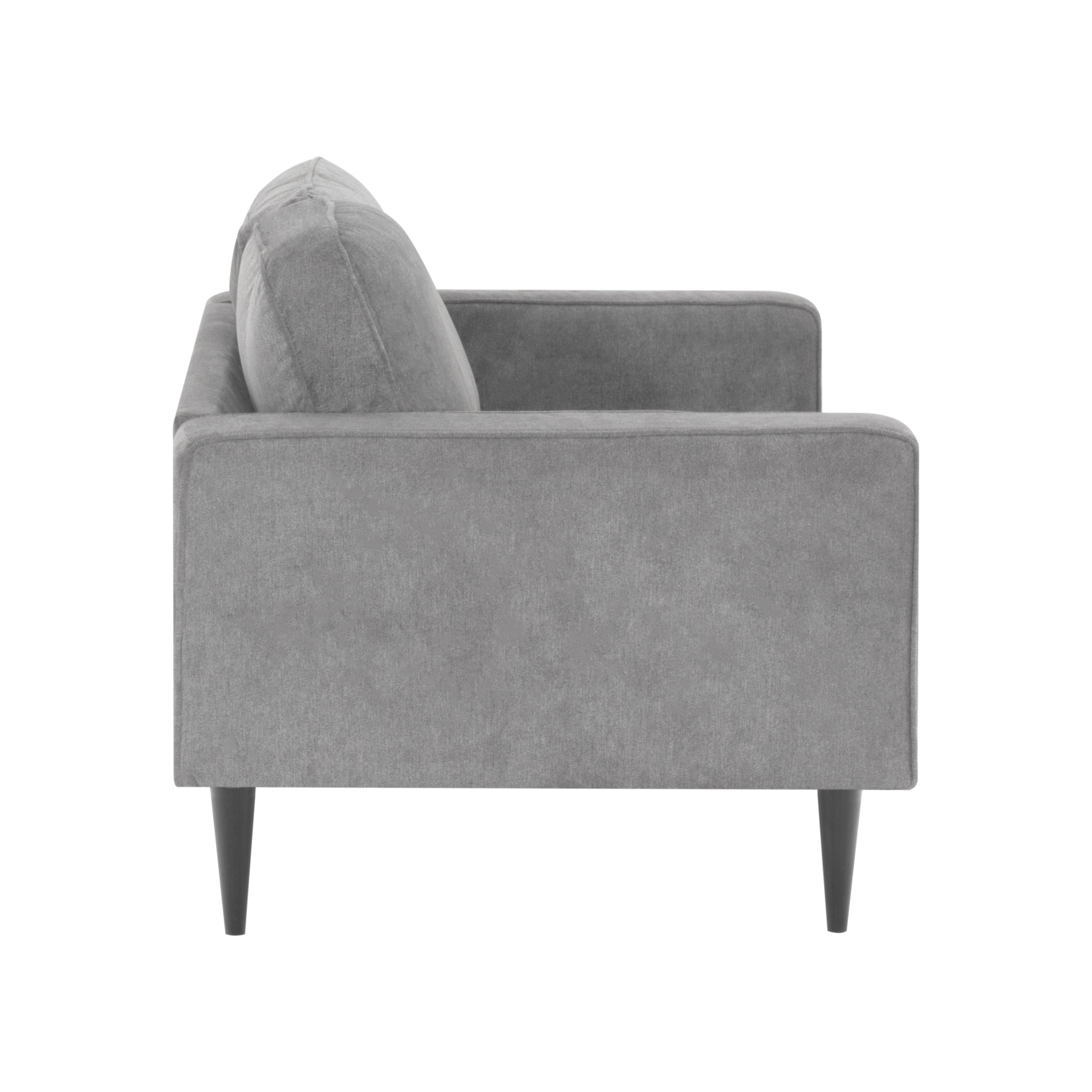 ANTHONY – Sofá de design moderno em poliéster cinzento (1 a 3 lugares)